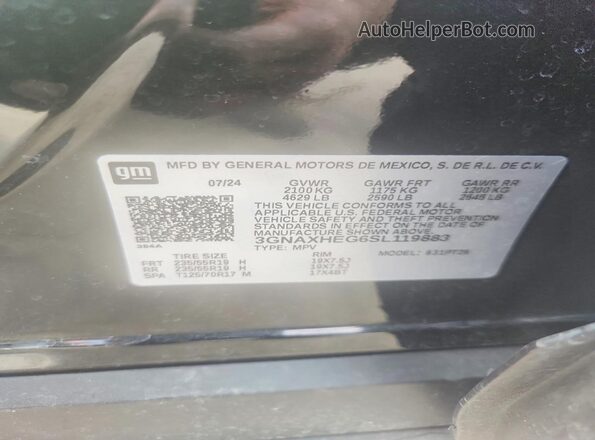 3GNAXHEG6SL119883 2025 CHEVROLET EQUINOX Black Engine compartment view