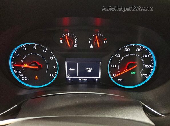 3GNAXHEV6JS615012 2018 CHEVROLET EQUINOX Blue Instrument cluster view