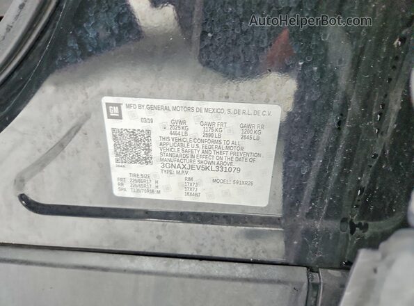 3GNAXJEV5KL331079 2019 CHEVROLET EQUINOX Black VIN կոդի պիտակի տեսք