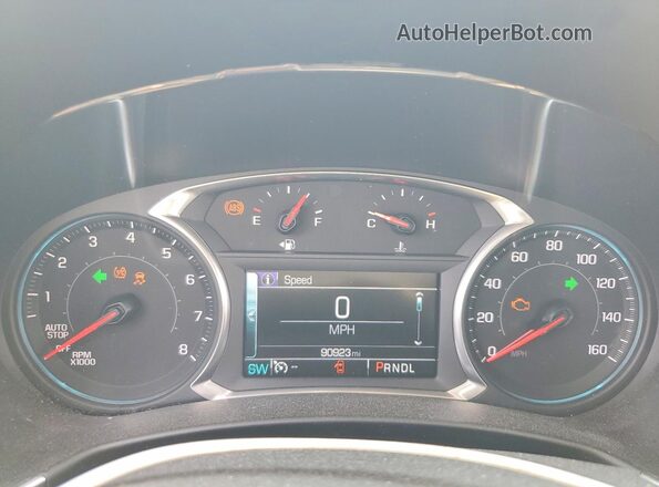 3GNAXJEV7JS510437 2018 CHEVROLET EQUINOX Blue Widok zestawu wskaźników