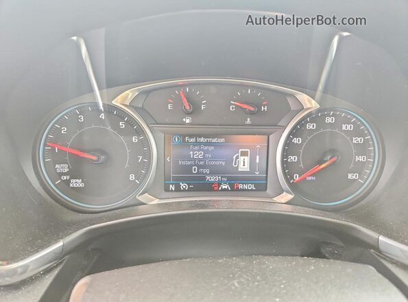 3GNAXJEV7LS736707 2020 CHEVROLET EQUINOX White Instrument cluster view