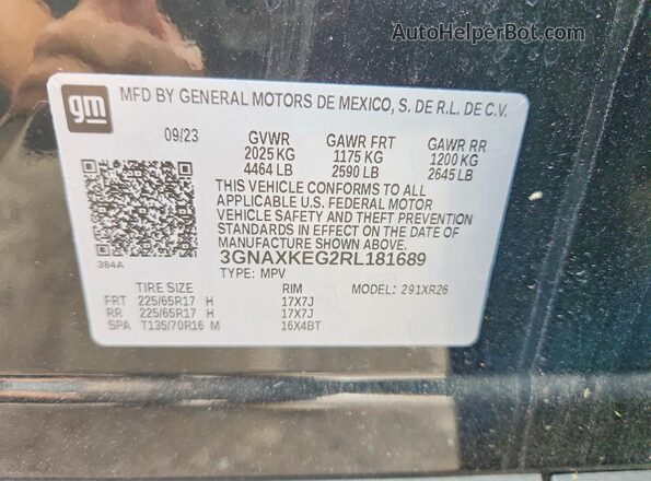 3GNAXKEG2RL181689 2024 CHEVROLET EQUINOX Black Панорамний вид салону 360°