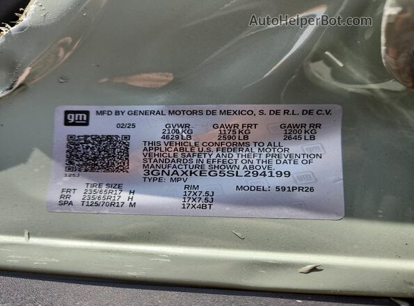 3GNAXKEG5SL294199 2025 CHEVROLET EQUINOX Two Tone 360 interior view
