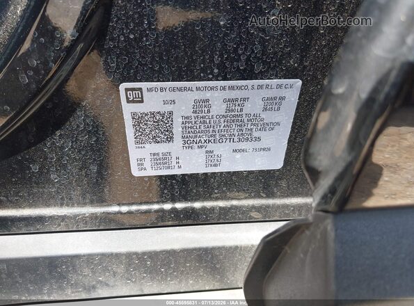 3GNAXKEG7TL309335 2026 CHEVROLET EQUINOX Black Vista del compartimento del motor