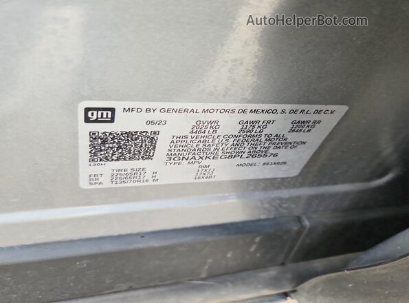3GNAXKEG8PL265576 2023 CHEVROLET EQUINOX Gray Vista del compartimento del motor