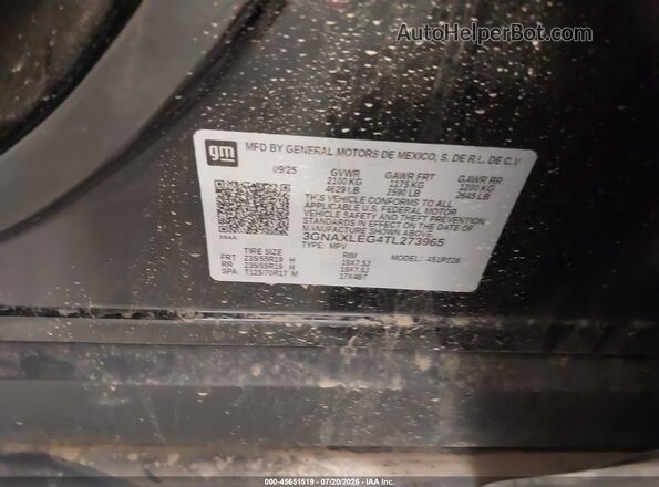 3GNAXLEG4TL273965 2026 CHEVROLET EQUINOX Black Вид підкапотного простору