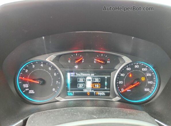 3GNAXMEV2JS618756 2018 CHEVROLET EQUINOX Blue Widok zestawu wskaźników