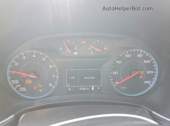 3GNAXREV6JS592966 2018 CHEVROLET EQUINOX White Instrument cluster view