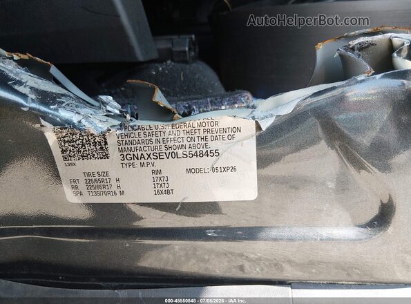 3GNAXSEV0LS548455 2020 CHEVROLET EQUINOX Black Widok komory silnika