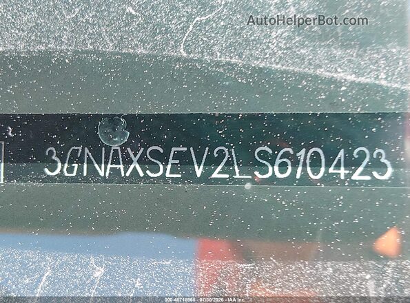 3GNAXSEV2LS610423 2020 CHEVROLET EQUINOX White Շարժիչի բաժամունքի տեսք