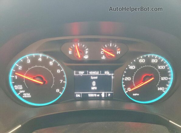 3GNAXTEX4JL348001 2018 CHEVROLET EQUINOX Blue Вид щитка приладів