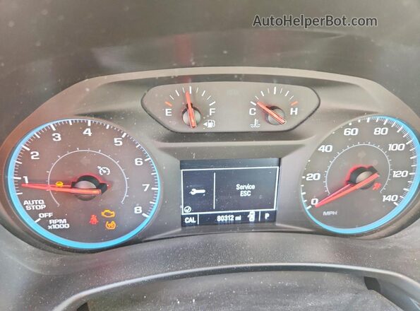 3GNAXTEX5JS555941 2018 CHEVROLET EQUINOX White Instrument cluster view