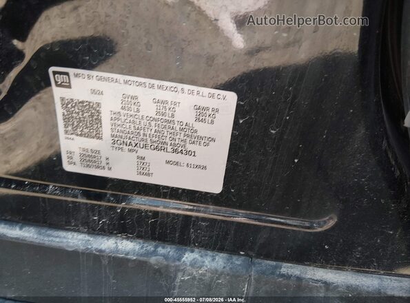 3GNAXUEG6RL364301 2024 CHEVROLET EQUINOX Black Widok komory silnika