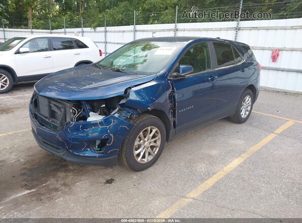 3GNAXUEV9ML399339 2021 CHEVROLET EQUINOX Blue Передня ліва чверть