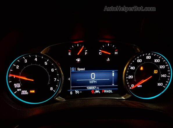 3GNAXUEVXLL190447 2020 CHEVROLET EQUINOX Black Вид щитка приладів