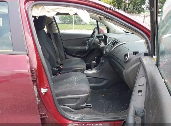 3GNCJKSB0GL244322 2016 CHEVROLET TRAX Red წინა სალონის ხედი