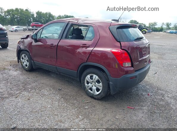 3GNCJKSB0GL244322 2016 CHEVROLET TRAX Red უკანა მარცხენა