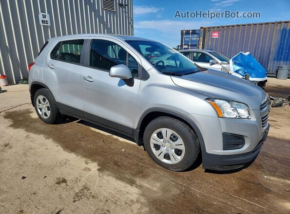 3GNCJKSB0GL256650 2016 CHEVROLET TRAX Серебряный Передняя правая четверть