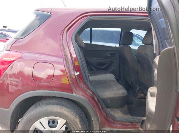 3GNCJKSB0GL260889 2016 CHEVROLET TRAX Red Vista de la etiqueta del VIN