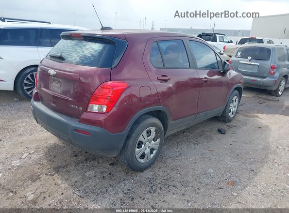 3GNCJKSB0GL260889 2016 CHEVROLET TRAX Red Trasero derecho