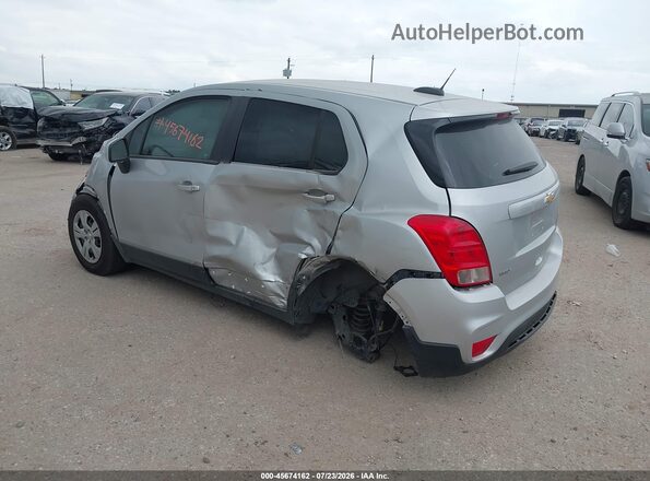 3GNCJKSB0JL393496 2018 CHEVROLET TRAX Silver Հետևի ձախ