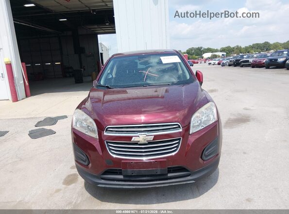 3GNCJKSB2GL257198 2016 CHEVROLET TRAX Red Вид щитка приладів