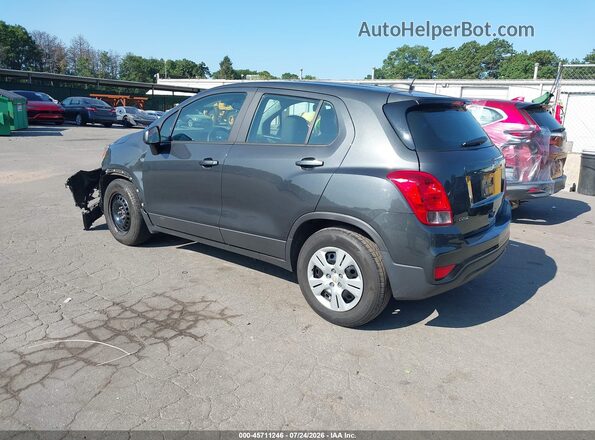 3GNCJKSB2KL166604 2019 CHEVROLET TRAX Gray Trasero izquierdo