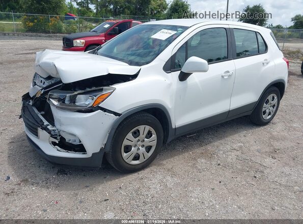 3GNCJKSB8KL139357 2019 CHEVROLET TRAX White Առջևի ձախ երեք քառորդ տեսարան
