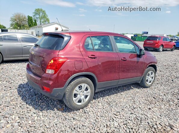 3GNCJKSB9HL226869 2017 CHEVROLET TRAX Maroon Tył prawy