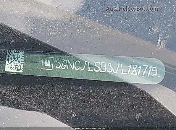 3GNCJLSB3JL181715 2018 CHEVROLET TRAX Silver ძრავის განყოფილების ხედი