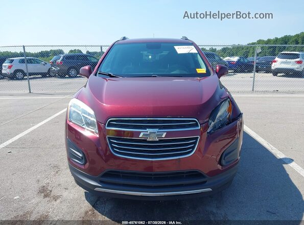 3GNCJLSB7GL120554 2016 CHEVROLET TRAX Red Widok zestawu wskaźników