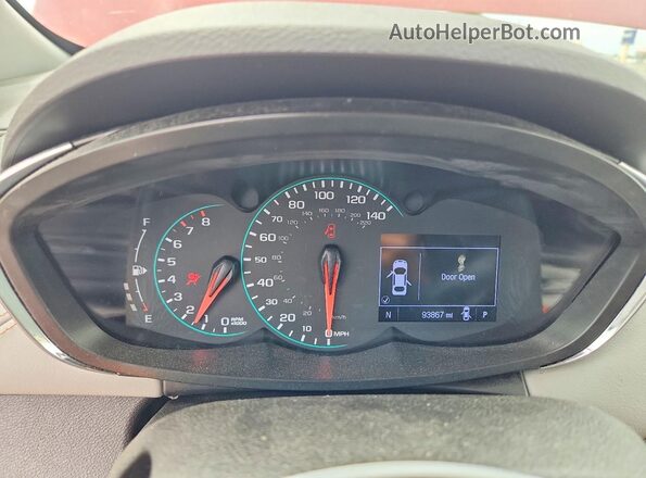 3GNCJLSB9LL157342 2020 CHEVROLET TRAX Red ხელსაწყოთა პანელის ხედი