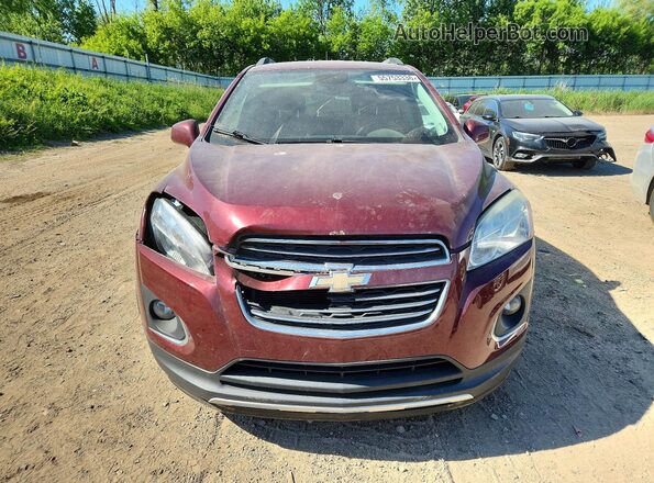 3GNCJMSB8GL170109 2016 CHEVROLET TRAX Бордовый Вид спереди