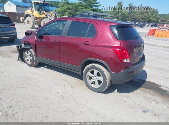 3GNCJNSB6GL224352 2016 CHEVROLET TRAX Red Հետևի ձախ