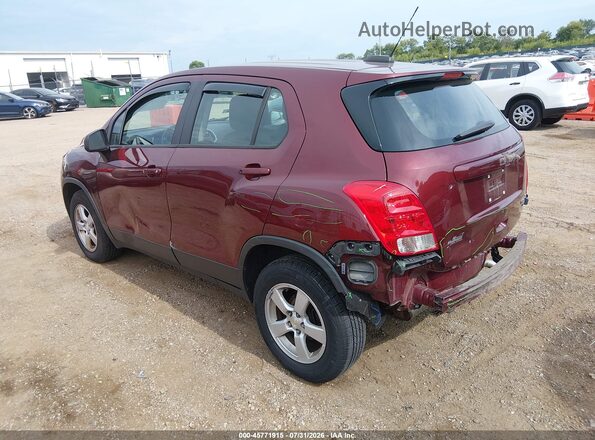 3GNCJNSB6GL226604 2016 CHEVROLET TRAX Red Հետևի ձախ