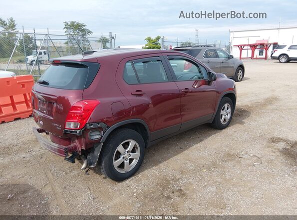 3GNCJNSB6GL226604 2016 CHEVROLET TRAX Red Հետևի աջ