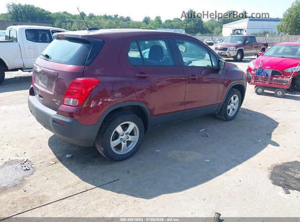 3GNCJNSB6GL242334 2016 CHEVROLET TRAX Maroon უკანა მარჯვენა