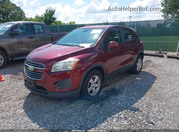 3GNCJNSB7GL176392 2016 CHEVROLET TRAX Maroon Առջևի ձախ երեք քառորդ տեսարան