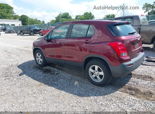 3GNCJNSB7GL176392 2016 CHEVROLET TRAX Maroon Հետևի ձախ