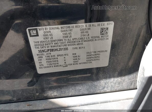 3GNCJPSB5HL281395 2017 CHEVROLET TRAX Black Widok komory silnika