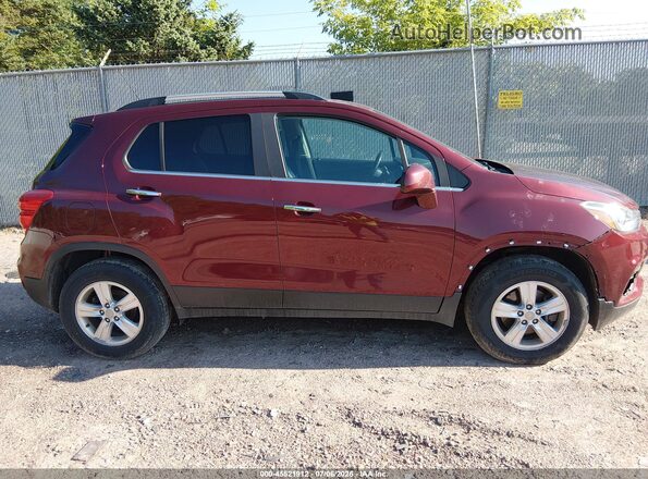 3GNCJPSBXHL223587 2017 CHEVROLET TRAX Maroon უკანა სალონის ხედი