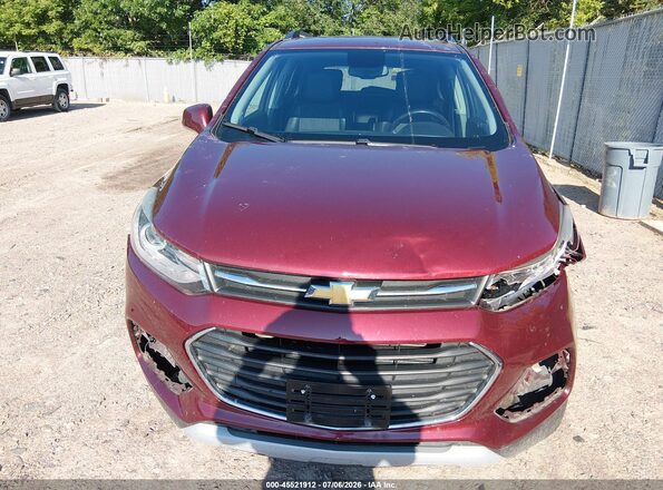 3GNCJPSBXHL223587 2017 CHEVROLET TRAX Maroon ხელსაწყოთა პანელის ხედი