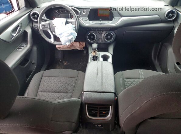 3GNKBBRA0MS510316 2021 CHEVROLET BLAZER Red Widok deski rozdzielczej