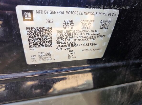 3GNKBBRA1LS537846 2020 CHEVROLET BLAZER Blue Շարժիչի բաժամունքի տեսք