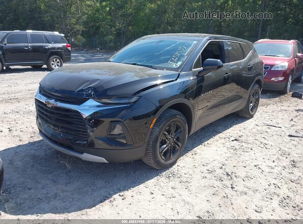 3GNKBBRA1MS500491 2021 CHEVROLET BLAZER Black წინა მარცხენა ხედი სამი მეოთხედიდან