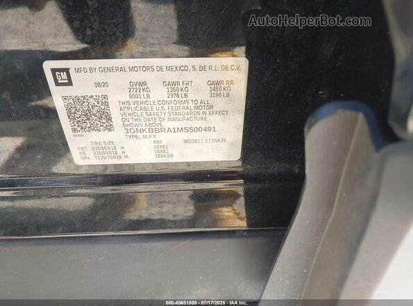3GNKBBRA1MS500491 2021 CHEVROLET BLAZER Black ძრავის განყოფილების ხედი