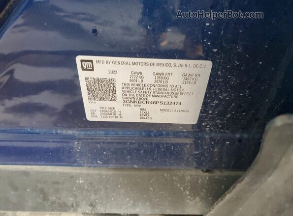 3GNKBCR46PS132474 2023 CHEVROLET BLAZER Blue Vista del compartimento del motor