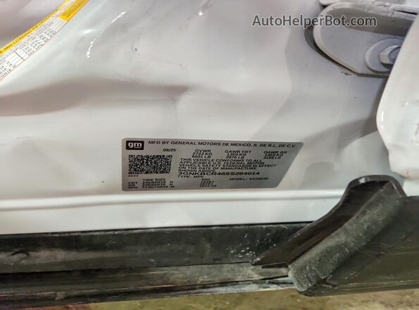 3GNKBCR46SS264014 2025 CHEVROLET BLAZER White VIN sticker view