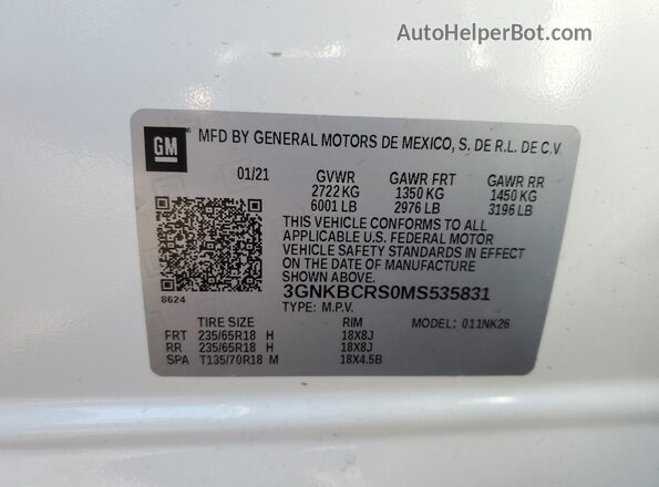 3GNKBCRS0MS535831 2021 CHEVROLET BLAZER Black Engine compartment view