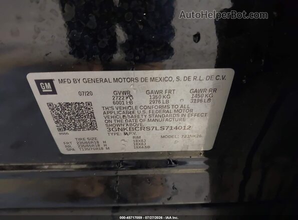 3GNKBCRS7LS714012 2020 CHEVROLET BLAZER Black Engine compartment view